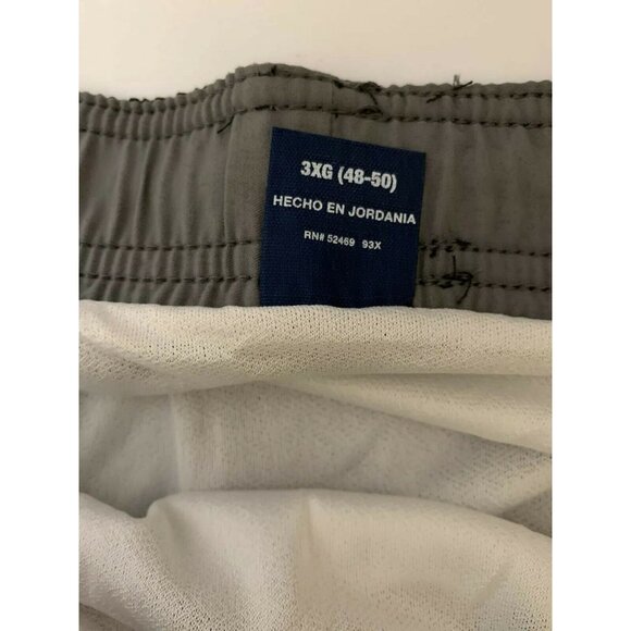 New George Men's Swim Lined‎ Shorts Trunks Sz 3XL 48-50 Board Shorts Black Gray - Picture 7 of 9